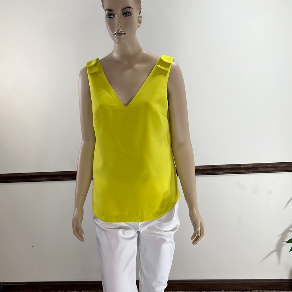 Banana Republic chartreuse (yellow) sleeveless top.